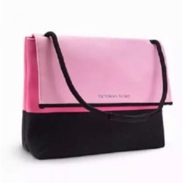 Victoria&#039;s Secret Pink Black Neoprene Insulated Cooler Tote Picnic Beach Bag NEW #1 image