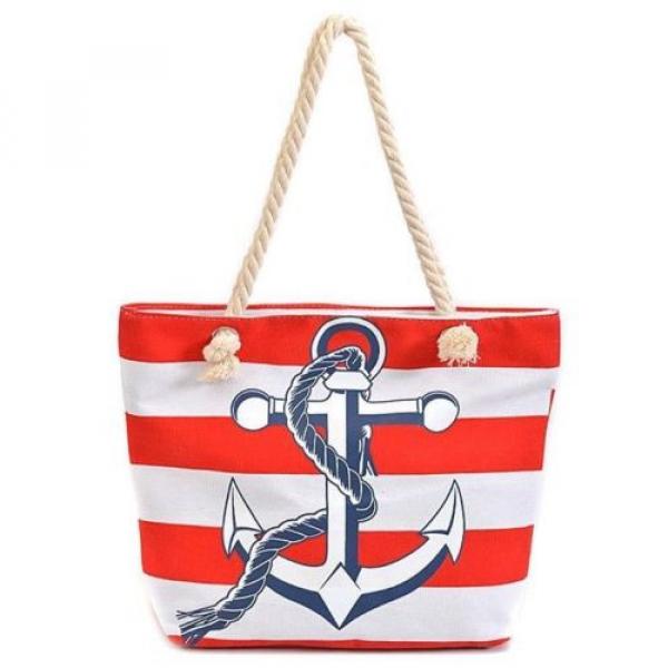 Anchor Handbag Beach Boating Women Bag Red or Navy #1 image