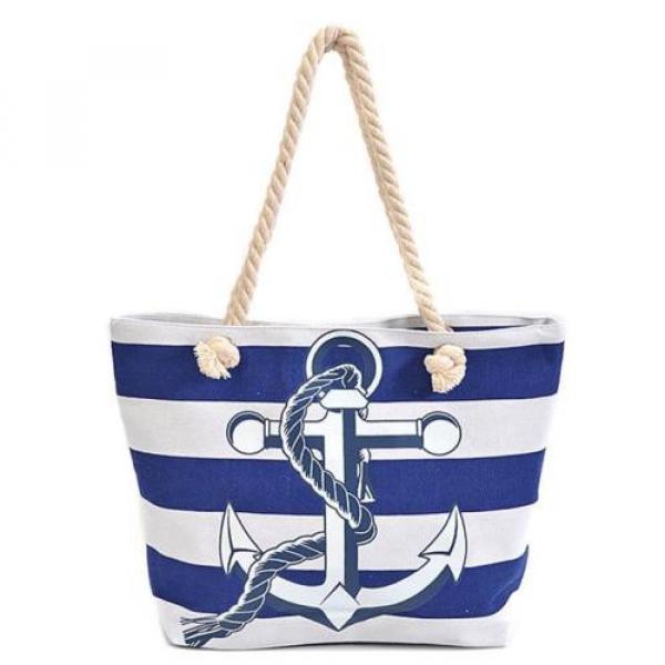 Anchor Handbag Beach Boating Women Bag Red or Navy #5 image