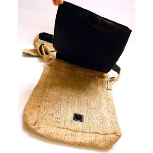 GUATEMALA Turtle Handmade Brown Burlap Shoulder Bag Purse Yoga Beach Gym School #4 image