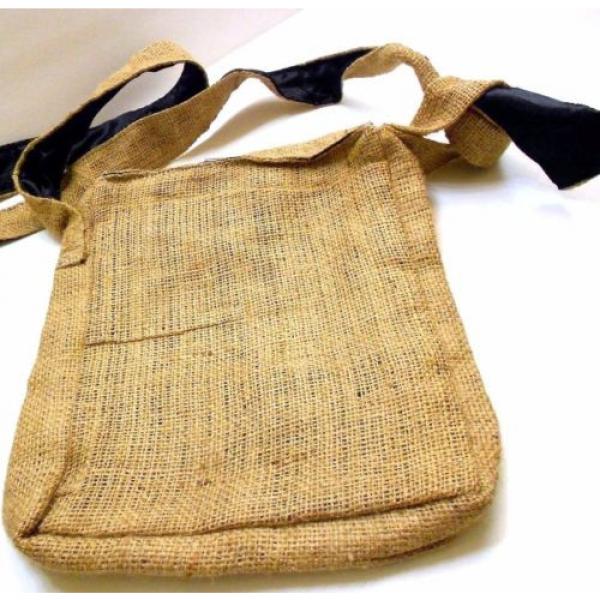 GUATEMALA Turtle Handmade Brown Burlap Shoulder Bag Purse Yoga Beach Gym School #5 image