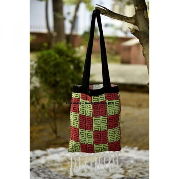 Indian Printed Bag cotton Jhola Bag For Beach Roundie Towel Beach Cover Up Bag #1 image