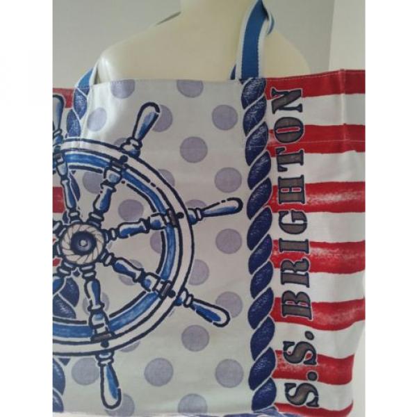 SS BRIGHTON BEACH TOTE BAG ANCHOR SAILOR BAG 100% COTTON Make a Splash Sail Away #3 image