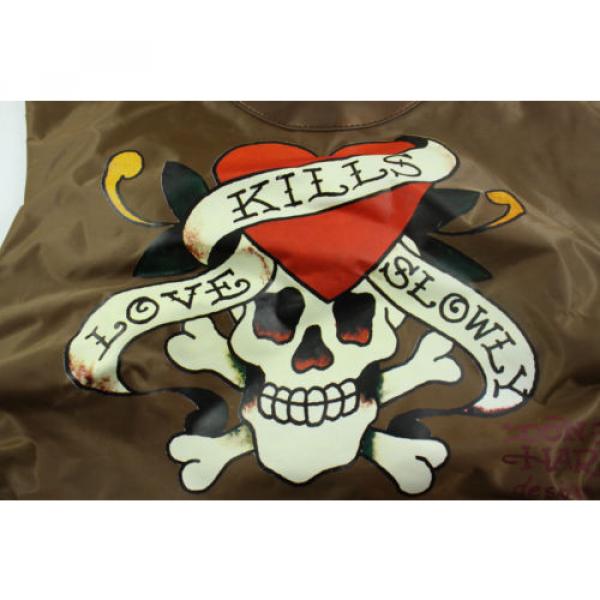 Ed Hardy Love Kills Slowly Skull Tote Bag Oversized Beach Bag Jolly Rodger NWOT #2 image