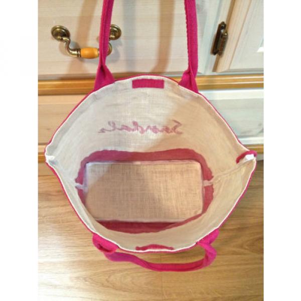 Hot Pink SANDALS Canvas Beach Bag Tote #5 image