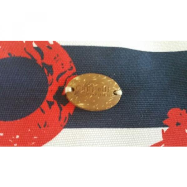 Cappelli Straworld Red White Blue Tote Beach Bag Anchor Patriotic Bonnie Rubel #3 image