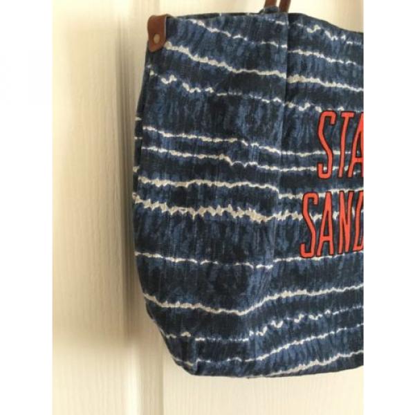 $98 LUCKY BRAND Large Portland TOTE BAG Beach Stay Sandy Blue #3 image