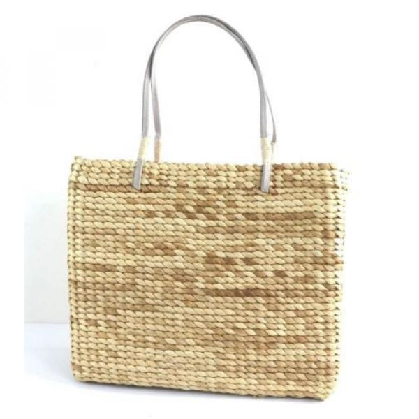 Xhilaration Corn Husk Woven Tote Beach Pool Bag #1 image