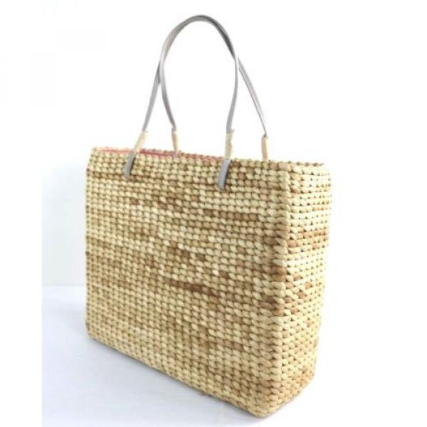 Xhilaration Corn Husk Woven Tote Beach Pool Bag #2 image