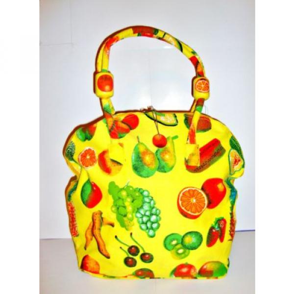 LQQK Beautiful GOLDEN SANDS Fruit Canvas Beach Tote Shopping Bag Yellow #1 image