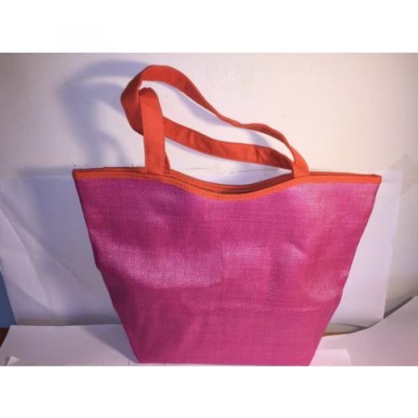 LANCOME Reversible Pink Tote Bag Purse Handbag Beach Travel New #1 image