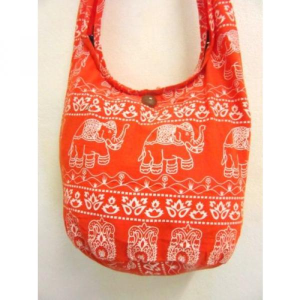 F7 BAG SLING SHOULDER GYPSY ADVENTURE BEACH HOBO BOHO ORANGE ELEPHANT YOGA MONK #2 image