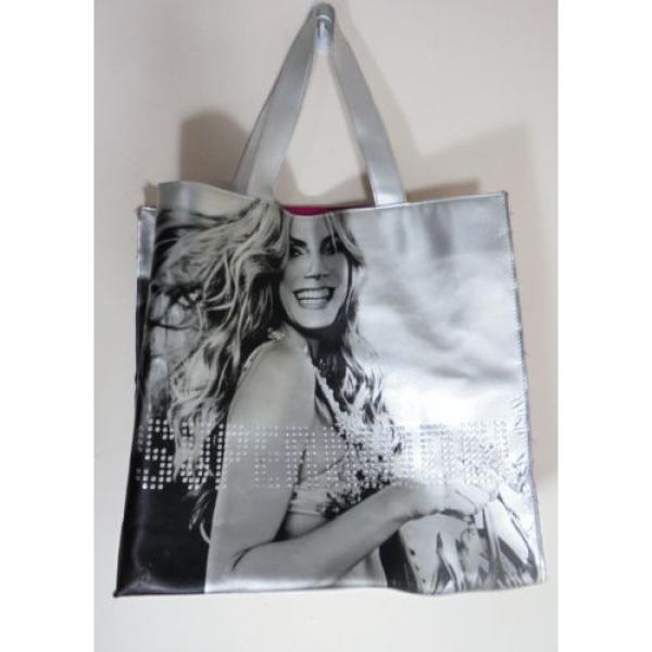 Victoria&#039;s Secret Angels Tote Bag Beach Travel Shopping Metallic Silver #1 image