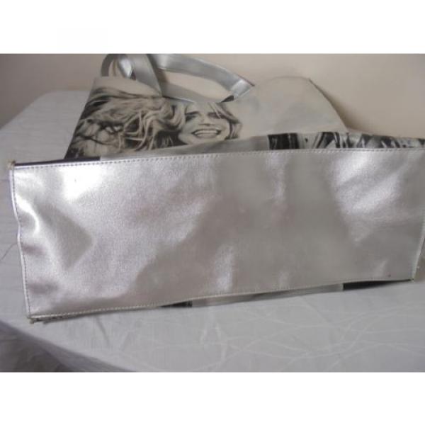 Victoria&#039;s Secret Angels Tote Bag Beach Travel Shopping Metallic Silver #4 image