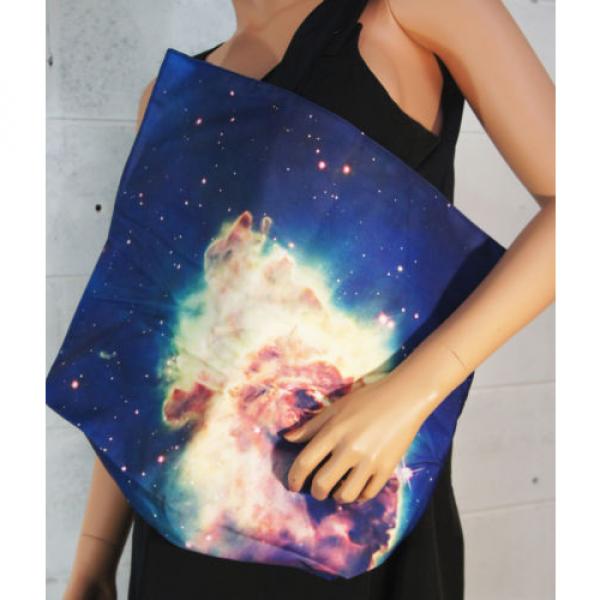 Women Canvas Galaxy Space Universe Way Bucket Beach Tote Nebula Shopping Bag USA #4 image