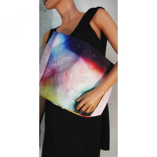 Women Canvas Galaxy Space Universe Way Bucket Beach Tote Nebula Shopping Bag USA #5 image