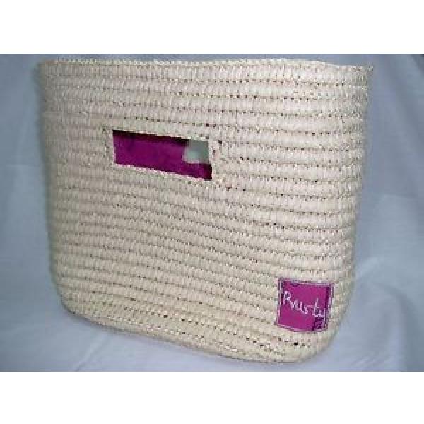 WOMEN RUSTY T L PURSE&#034;STRAW&#034;BEACH HANDBAG TOTE SURF BAG #1 image