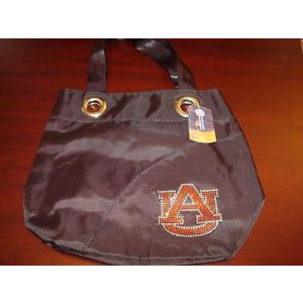 AUBURN TIGERS GLITTER LOGO black new   vintage style shopping bag PURSE BEACH #1 image