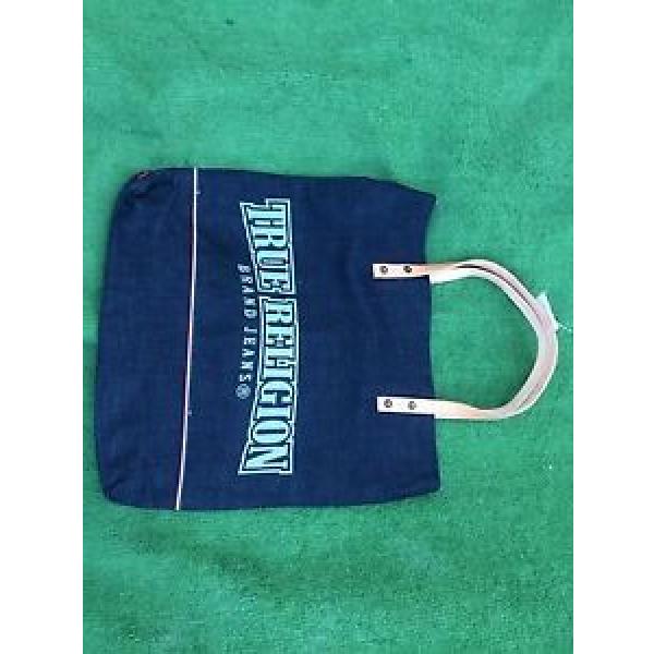 TRUE RELIGION BRAND JEAN DENIM TOTE Hand BAG STYLE Purse: MSRP $180 Beach Bag #1 image