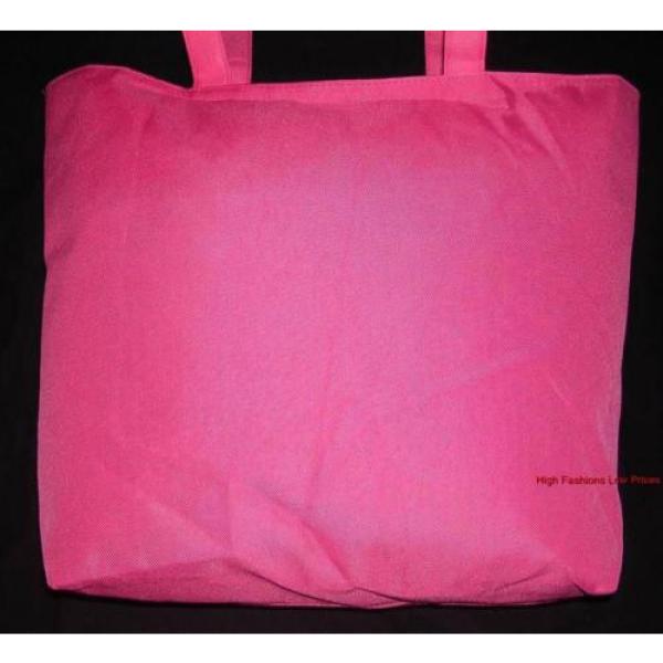 New LANCOME PARIS Large Coral Pink Tote SHOPPING Travel Summer Beach Bucket Bag #4 image