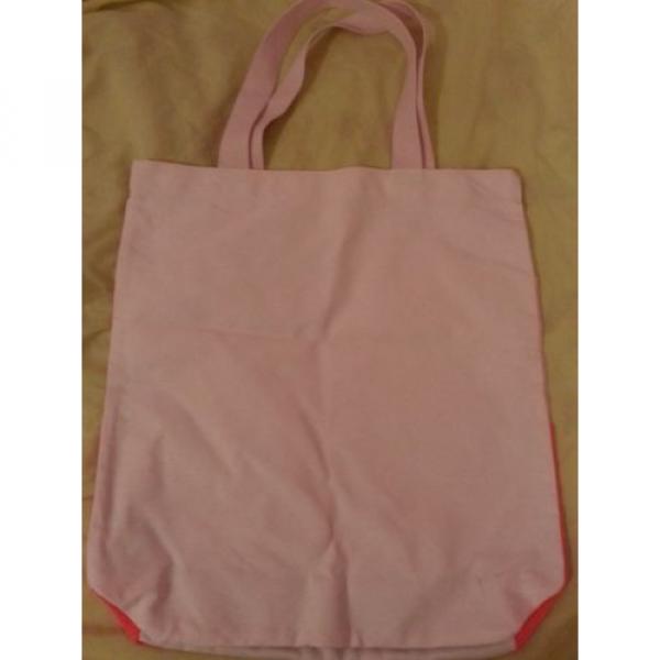 New Victoria&#039;s Secret Pink Canvas Tote Bag, 4 Front Pockets, Beach, 18&#034; x 17&#034; #3 image