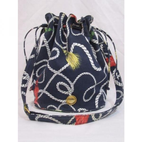 Monet Bucket Tote Nautical Theme Water Resistant Liner Beach Bag Drawstring #1 image