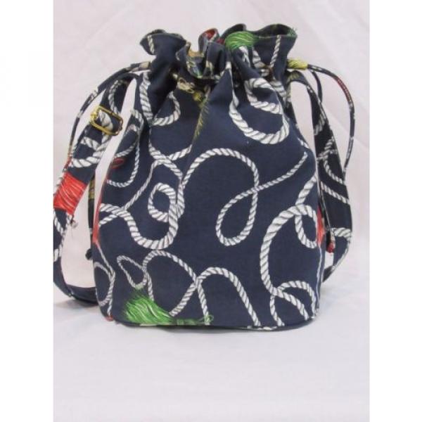 Monet Bucket Tote Nautical Theme Water Resistant Liner Beach Bag Drawstring #4 image