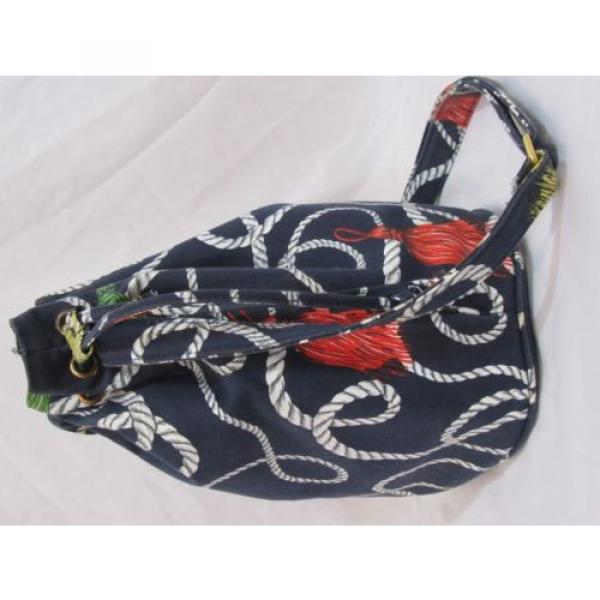 Monet Bucket Tote Nautical Theme Water Resistant Liner Beach Bag Drawstring #5 image