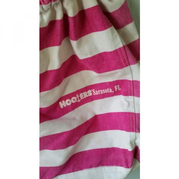 HOOTERS Beach Pool Bag Striped Pink White Sarasota Florida Rare #2 image