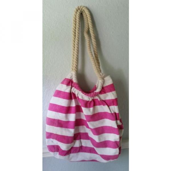 HOOTERS Beach Pool Bag Striped Pink White Sarasota Florida Rare #3 image