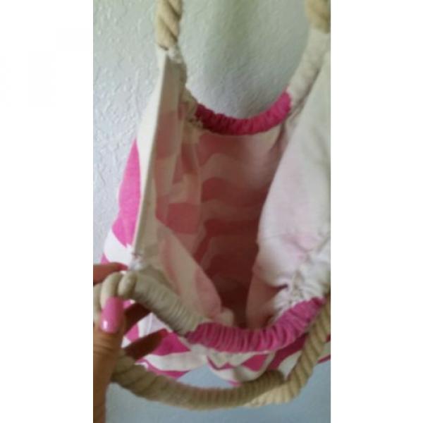 HOOTERS Beach Pool Bag Striped Pink White Sarasota Florida Rare #4 image