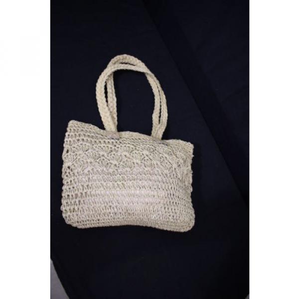 BARGANZA Friends Of Nature, Large Beach TOTE Bag, Maize Crochet, Beige Color #5 image