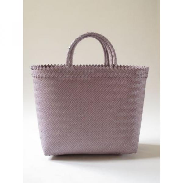 Lilac and White Handwoven Tote, Beach, Market Bag Madewell, Steven Alan #1 image