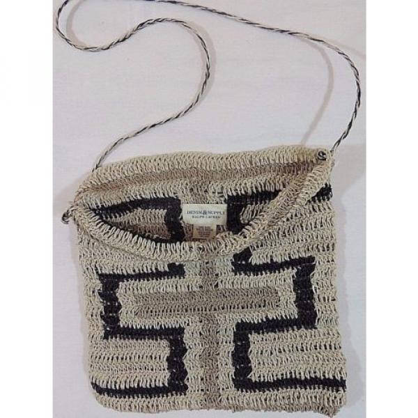 NWT Ralph Lauren Denim Supply Macrame Jute Purse Shoulder Bag Canvas Beach Book #2 image