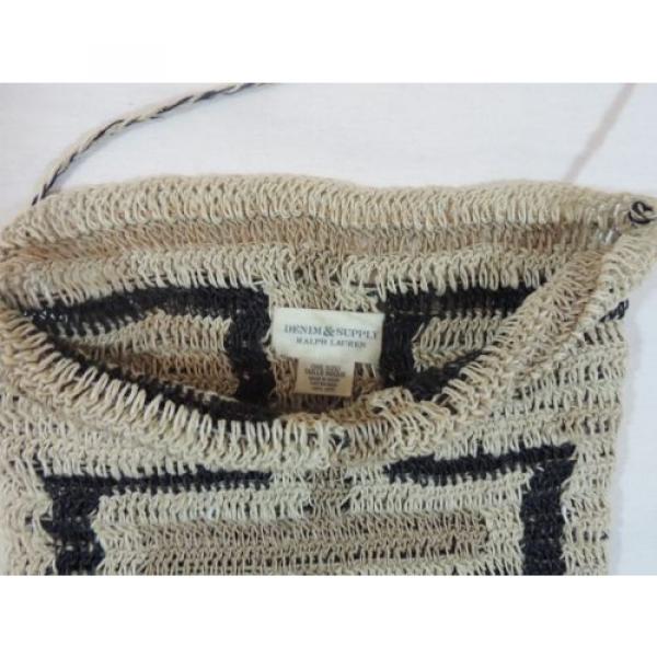 NWT Ralph Lauren Denim Supply Macrame Jute Purse Shoulder Bag Canvas Beach Book #3 image