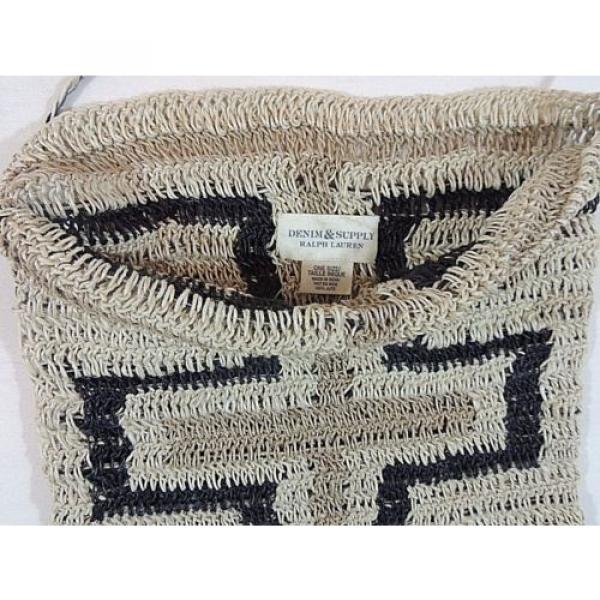 NWT Ralph Lauren Denim Supply Macrame Jute Purse Shoulder Bag Canvas Beach Book #4 image