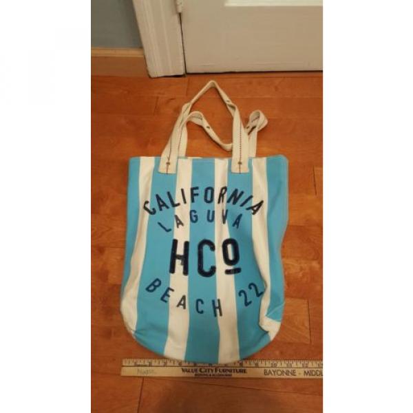 Hollister Tote Bag beach Bag Blue and white Laguna Beach #1 image