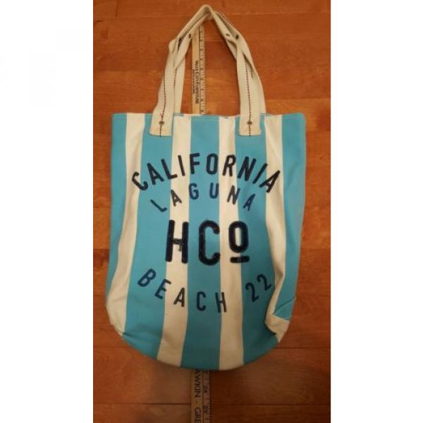 Hollister Tote Bag beach Bag Blue and white Laguna Beach #2 image