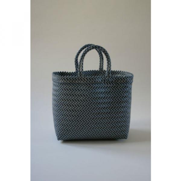 Blue and White Handwoven Tote, Beach Tote, Market Bag, Steven Alan, Madewell #2 image