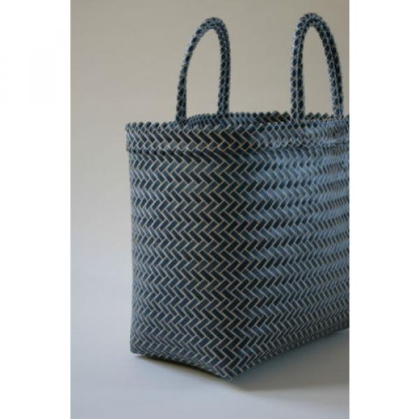 Blue and White Handwoven Tote, Beach Tote, Market Bag, Steven Alan, Madewell #3 image