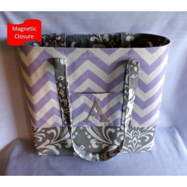 Custom Hand-Made Large Beach Bag with FREE MONOGRAM - You Select Material #1 image