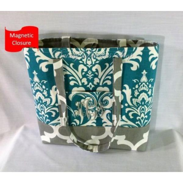 Custom Hand-Made Large Beach Bag with FREE MONOGRAM - You Select Material #1 image