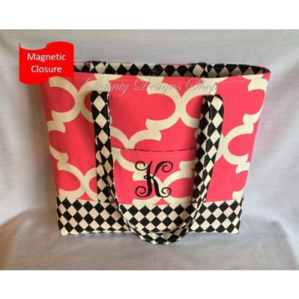 Custom Hand-Made Large Beach Bag with FREE MONOGRAM - You Select Material #5 image