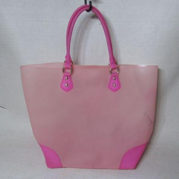 JUICY COUTURE MALIBU BEACH PINK FUSCHIA JELLY XL TOTE BAG #2 image