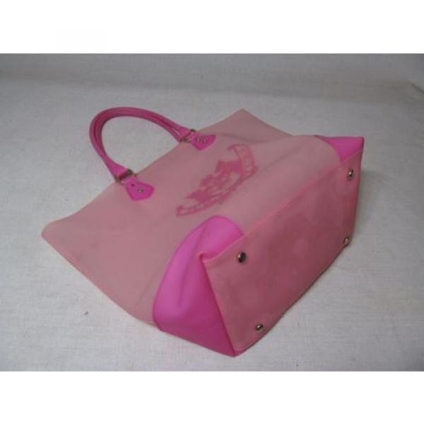 JUICY COUTURE MALIBU BEACH PINK FUSCHIA JELLY XL TOTE BAG #3 image