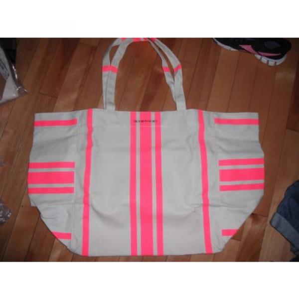 NWT! Victoria&#039;s Secret Runway SPRING BREAK  Canvas Large Beach Bag Tote Gift! #1 image