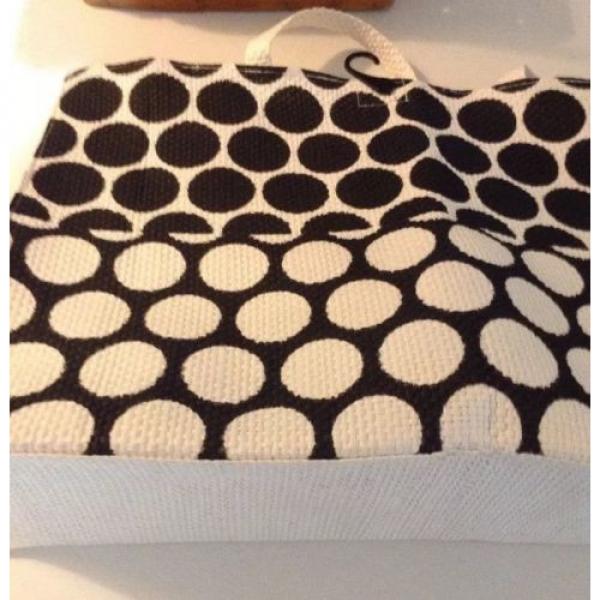 Beach Bag Black And White 17 1/4&#034; X  13&#034; High Over The Shoulder Straps #4 image