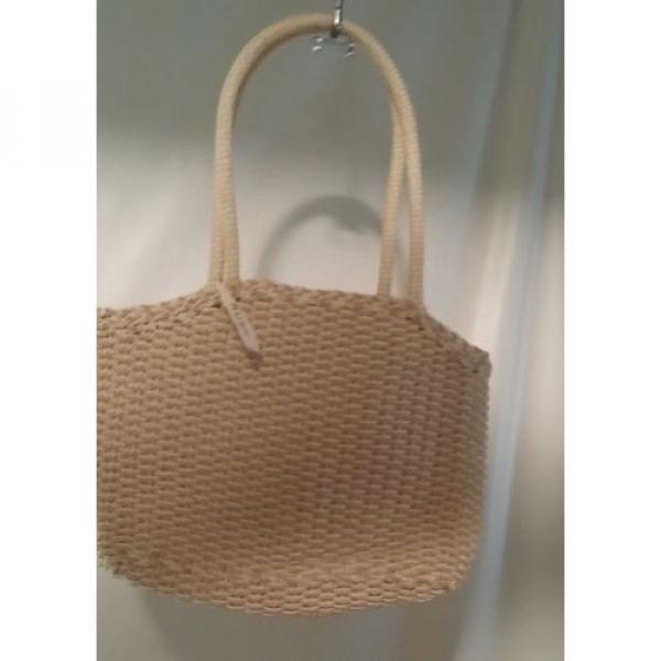 Purse Rusk Straw Beach Bag Top Close Zipper inside Pocket Woven Lined #4 image