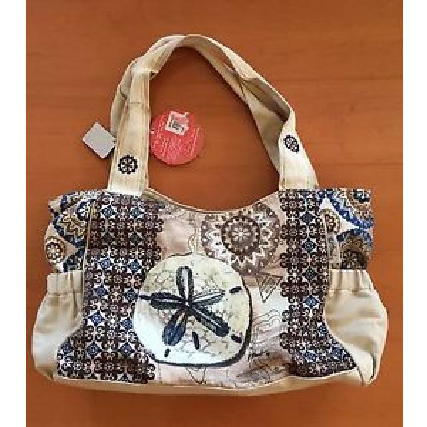 Sun&#039;N&#039;Sand -Sand Dollar- Cotton Tote Bag  NWT beach #1 image