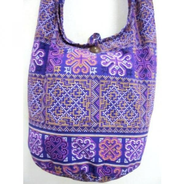 SUMMER BAG SLING SHOULDER BOHO GYPSY UNISEX HOBO PURPLE BEACH PURSE YOGA TRIP #2 image